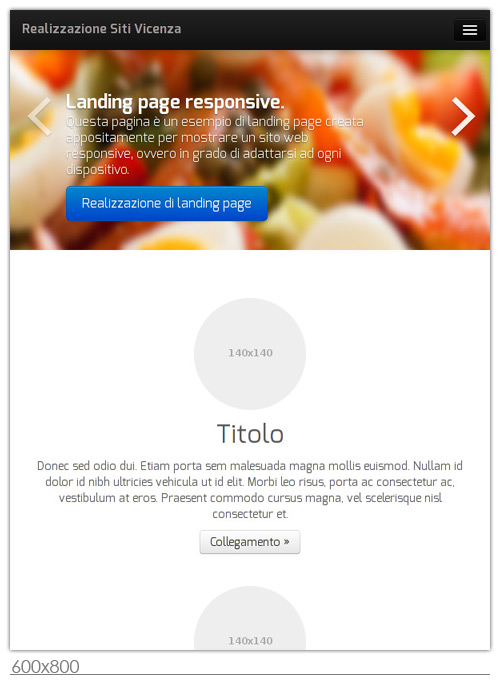 Esempio sito responsive 600x800