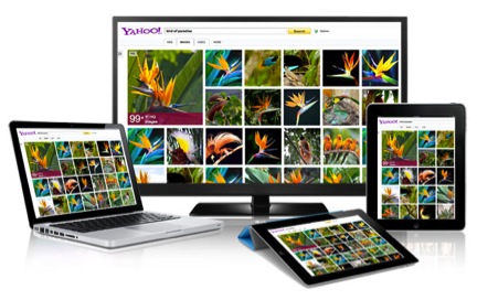 Yahoo immagini e video reponsive grid