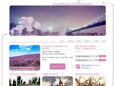 Esempio home page Momsontherun.it