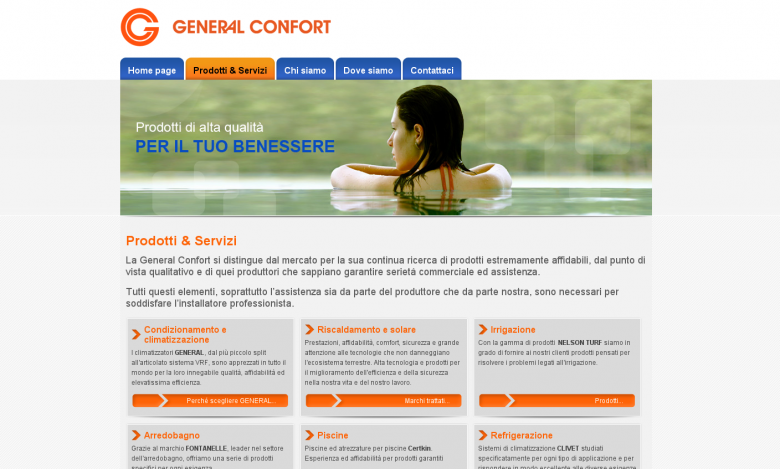 General Confort: nuovo sito istituzionale