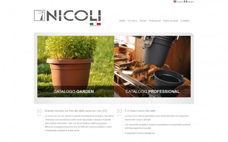 Nicoli SRL: realizzazione sito web