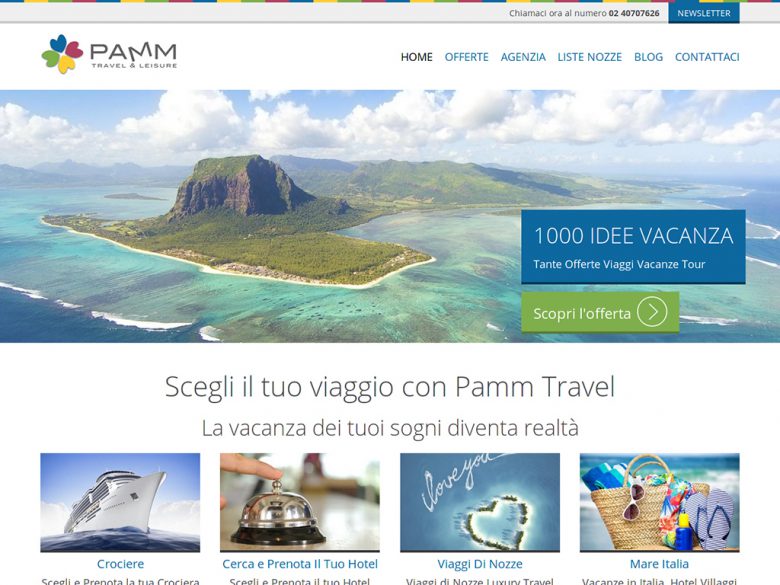 Nuovo sito web Pamm Travel